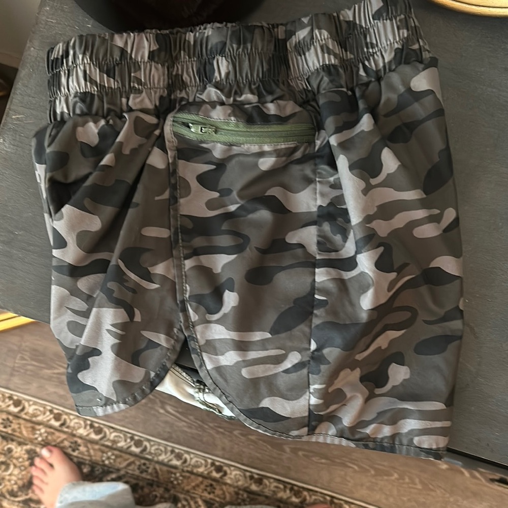 Camo Print Athletic Shorts